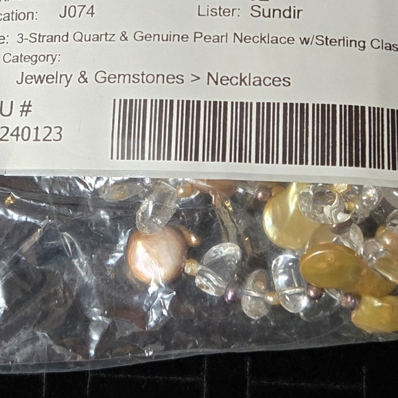 3 Standar Quartz Genuine Peral Necklace / Sterling Clasp Free Pearl Earrings - Picture 14 of 17